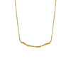 Gold Solid Curved Bar Snake Chain Necklace - Adina Eden's Jewels