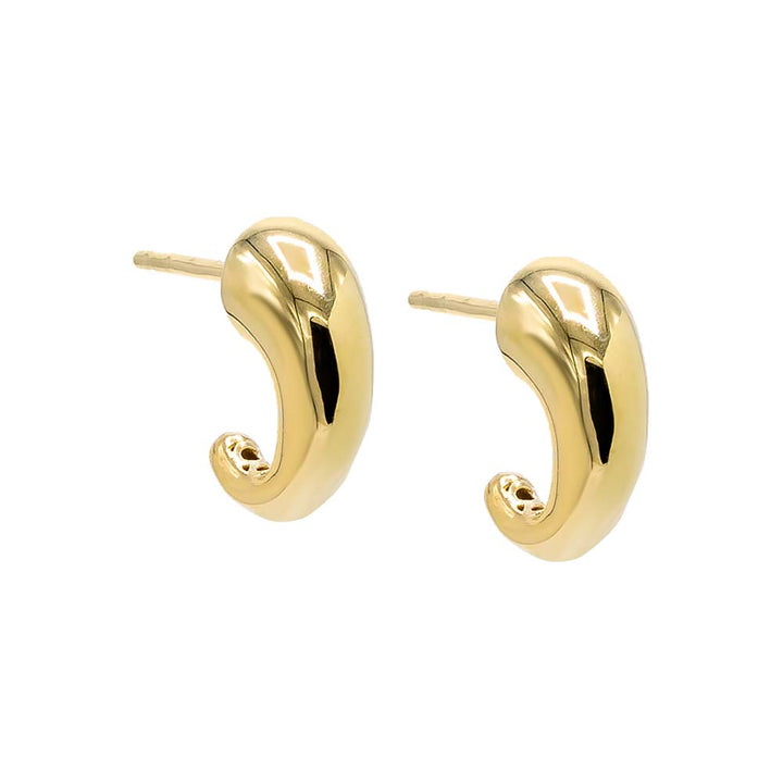 14K Gold / Pair Solid Claw Stud Earring 14K - Adina Eden's Jewels