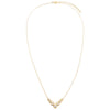  CZ Bezel V Shape Pendant Necklace - Adina Eden's Jewels