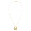 Gold Pavé Sun & Moon Disc Necklace - Adina Eden's Jewels