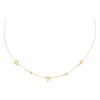 Gold Jewish CZ Bezel Charm Necklace - Adina Eden's Jewels