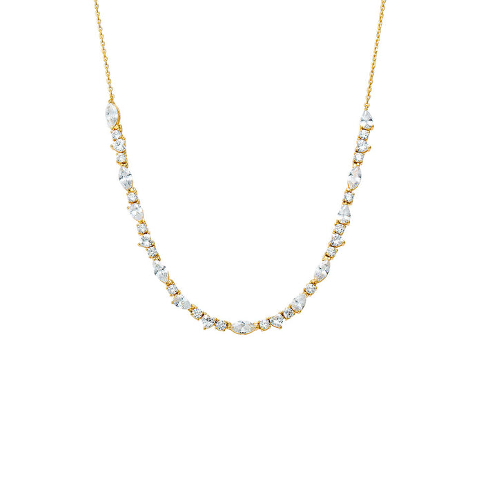 crystal ribbon chain necklace – tanakadaisuke