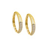 Gold Pave X Ridged Hoop Earring - Adina Eden's Jewels