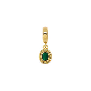 Malachite Malachite Stone Oval Charm - Adina Eden's Jewels
