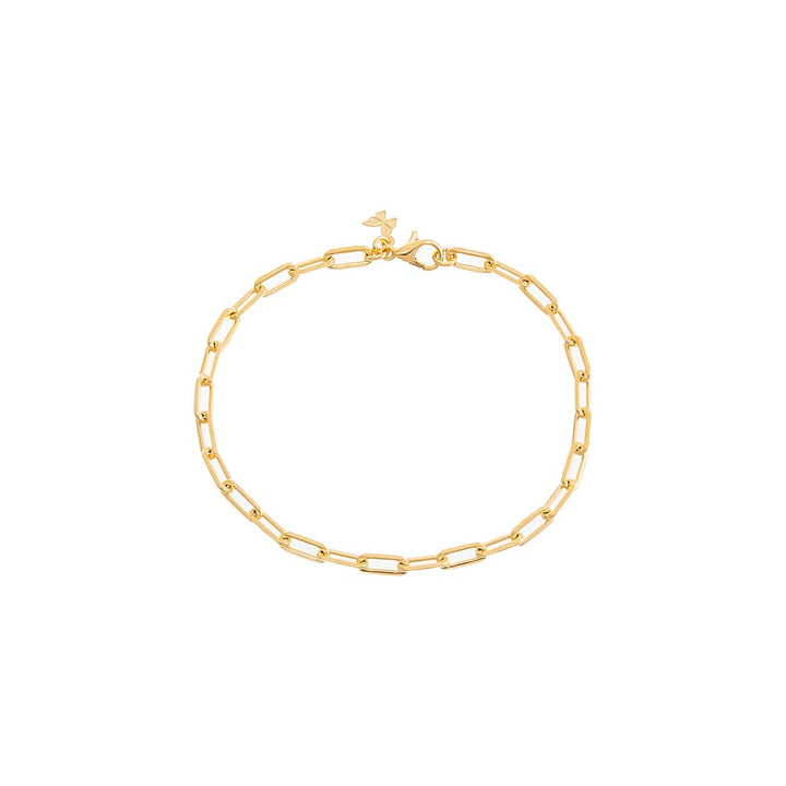 Gold Medium Paperclip Link Bracelet - Adina Eden's Jewels