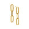 14K Gold Diamond Pave Drop Link Stud Earring 14K - Adina Eden's Jewels