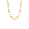 Gold / 18" Round Elongated Chain Necklace - Adina Eden's Jewels