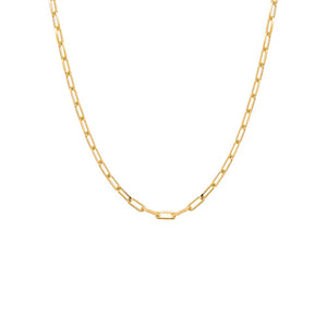 Gold Medium Paperclip Link Necklace - Adina Eden's Jewels