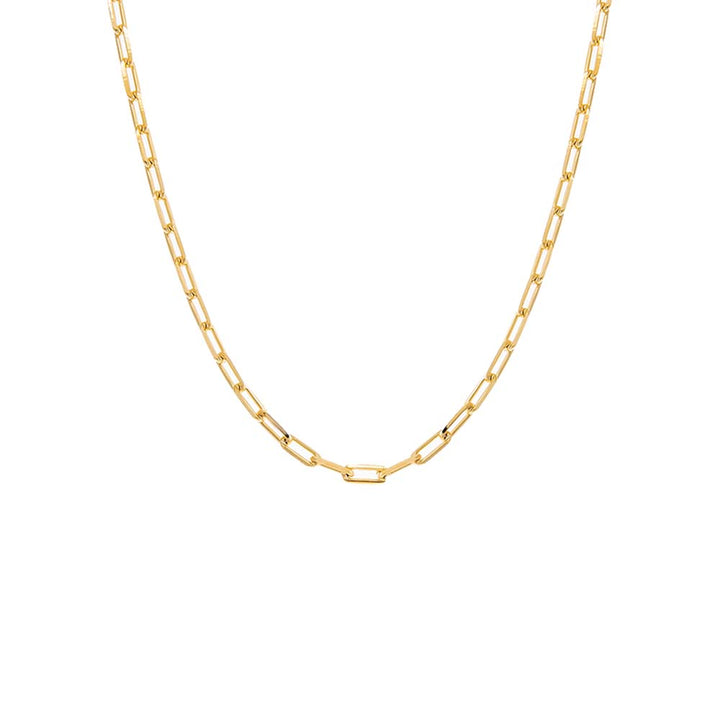 Gold Medium Paperclip Link Necklace - Adina Eden's Jewels