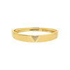 Gold CZ Pave Triangle Wide Bangle Bracelet - Adina Eden's Jewels