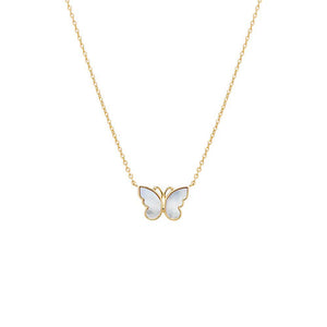 Mother of Pearl Mother Of Pearl Butterfly Necklace - Adina Eden's Jewels