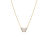 Mother of Pearl Pave Colored Stone Butterfly Necklace - Adina Eden's Jewels