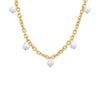 Pearl White Dangling Pearl Jumbo Round Chain Necklace - Adina Eden's Jewels