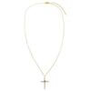  Pearl X CZ Cross Pendant Necklace - Adina Eden's Jewels