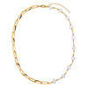  Pearl X Paperclip Chunky Chain Necklace - Adina Eden's Jewels
