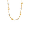 Gold Ball X Pearl Choker Necklace - Adina Eden's Jewels