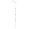 Gold Multi Pearl Link Lariat Necklace - Adina Eden's Jewels