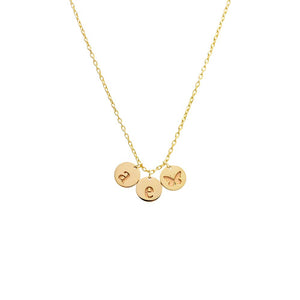 Gold Engraved Initials X Butterfly Dangling Pendant Necklace - Adina Eden's Jewels