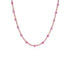 Gold CZ Heart Accented Tennis Necklace - Adina Eden's Jewels