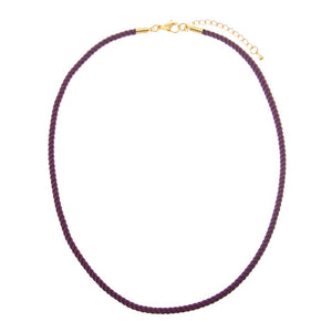 Dark Purple Fall Colored Twisted Rope Necklace - Adina Eden's Jewels