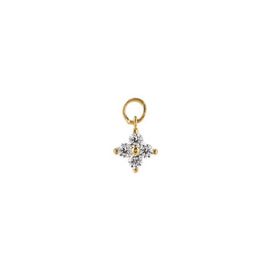 14K Gold Mini CZ 4 Leaf Clover Charm 14K - Adina Eden's Jewels