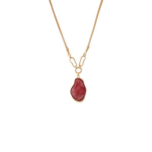 Red Agate Pendant Necklace