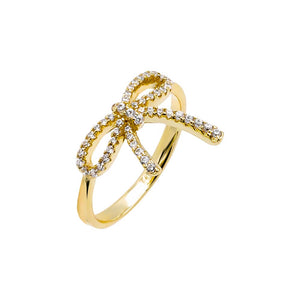  Pave Bow Tie Ring - Adina Eden's Jewels