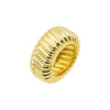 Gold / 7 Solid Wide Ridged Eternity Band - Adina Eden's Jewels