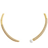  Pave X Pearl Open Collar Choker Necklace - Adina Eden's Jewels