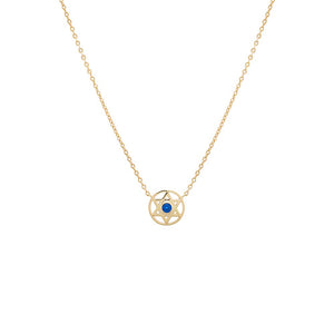  Colored Star Of David Disc Necklace - Adina Eden's Jewels