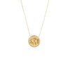 Gold Monogram Engraved Disc Pendant Necklace - Adina Eden's Jewels