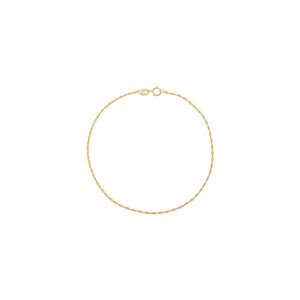 Twisted Rope Chain Bracelet 14K