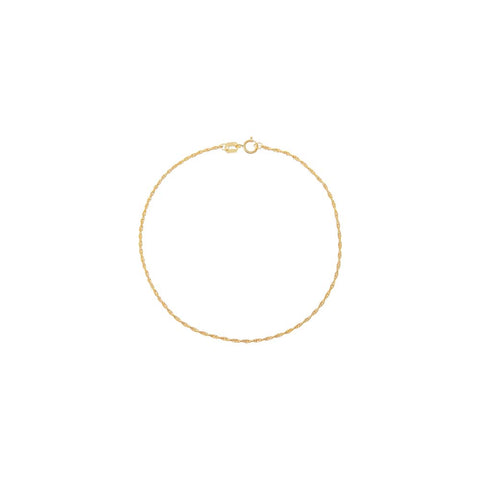 Twisted Rope Chain Bracelet 14K