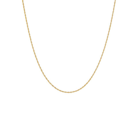 Twisted Rope Chain Necklace 14K