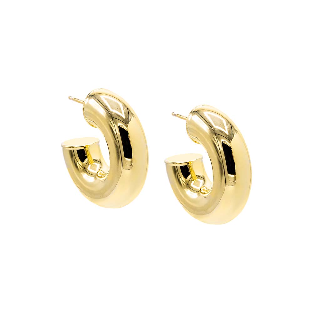 Gold / 25MM Mini Bubble Hoop Earring - Adina Eden's Jewels