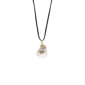 White Turquoise Snake Wrap Stone Charm Necklace - Adina Eden's Jewels