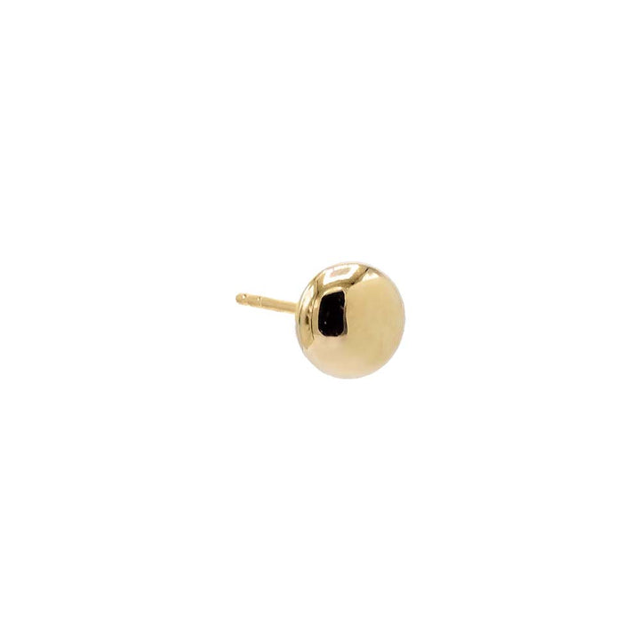 14K Gold / Single / 4.5MM Tiny Solid Round Puff Pebble Stud Earring 14K - Adina Eden's Jewels