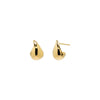 Gold / 11MM Solid Curved Teardrop Hoop Earring - Adina Eden's Jewels