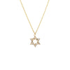Gold / Small CZ Baguette Star Of David Pendant Necklace - Adina Eden's Jewels
