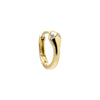 14K Gold / Single Diamond Eye Snake Huggie Earring 14K - Adina Eden's Jewels