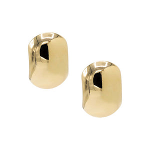 Gold Solid Super Wide Stud Earring - Adina Eden's Jewels