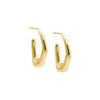 Gold Indented Open Hoop Earring - Adina Eden's Jewels