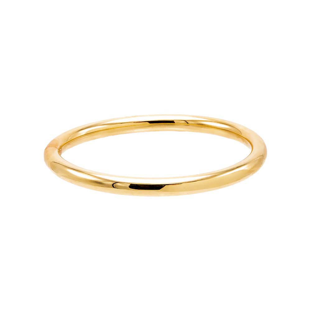  Solid Rounded Hollow Bangle Bracelet - Adina Eden's Jewels