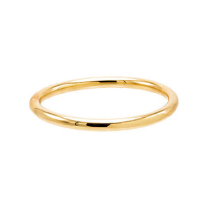  Solid Rounded Hollow Bangle Bracelet - Adina Eden's Jewels