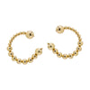 Gold Solid Beaded Ball Loop Stud Earring - Adina Eden's Jewels