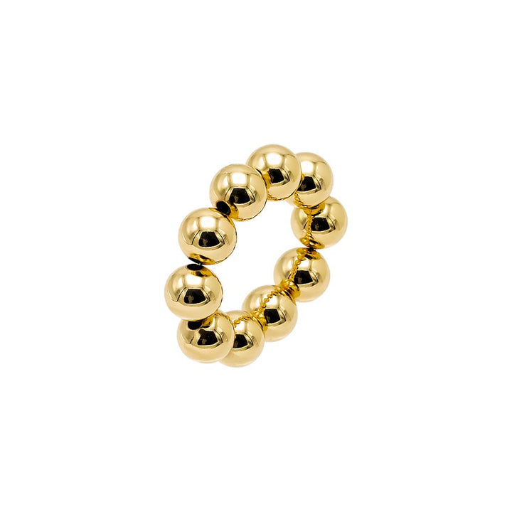 Gold Large Beaded Ball Ring - Adina Eden's Jewels