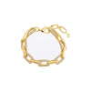 Gold Solid/Pavé Chunky Paperclip Link Bracelet - Adina Eden's Jewels