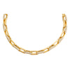 Gold Pave/Solid Chunky Paperclip Necklace - Adina Eden's Jewels