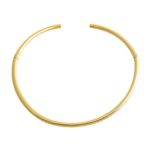Gold Solid Collar Choker Necklace - Adina Eden's Jewels
