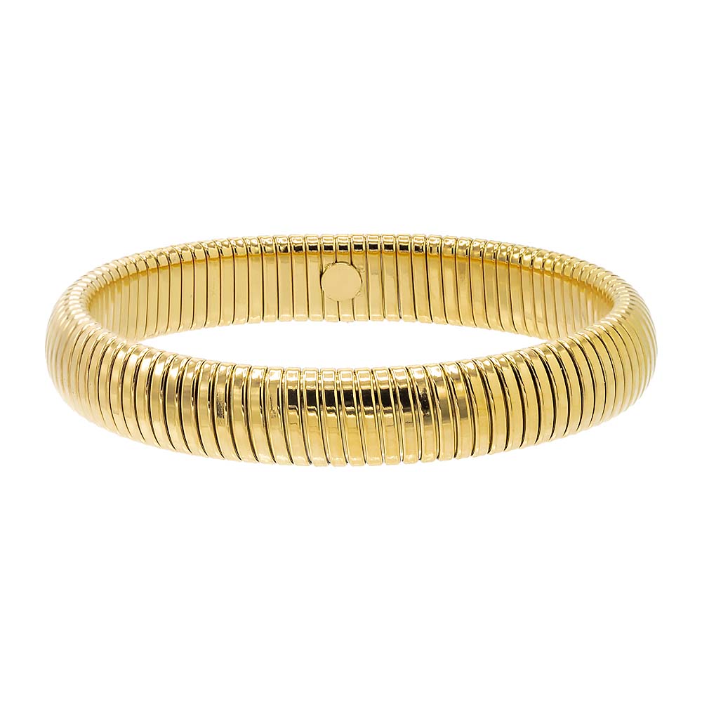Gold Chunky Snake Bangle - Adina Eden's Jewels